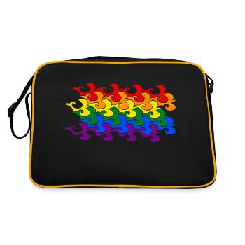 Birds flight large - Sac Retro - noir/or - Dos