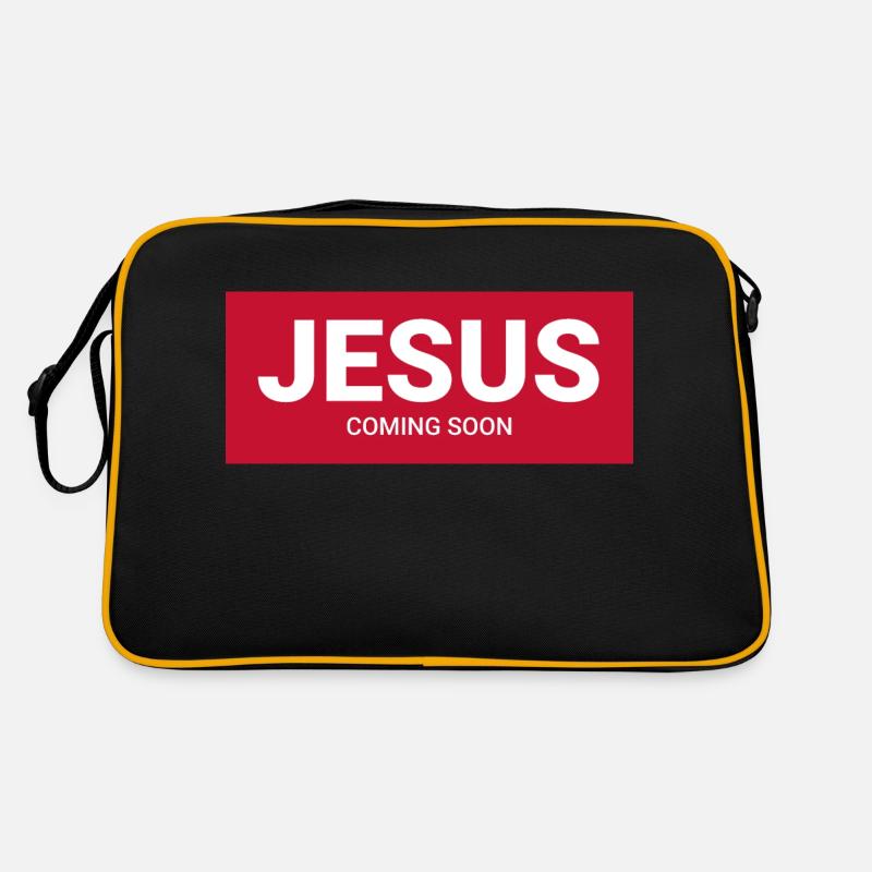 Jesus - Retro Tasche - Schwarz/Gold