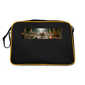 apocalypse world after mankind giant cockroach - Retro Bag - black/gold - Back
