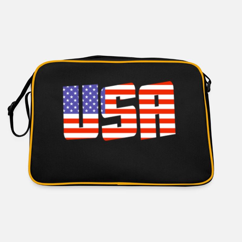 Couleurs des lettres du drapeau des États-Unis Sac Retro