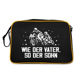 Cadeau Père Motocross Fils - Sac Retro - noir/or - Dos