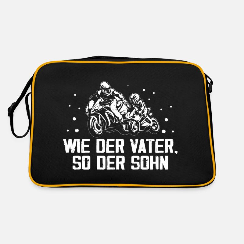 Father Motocross Son Gift Retro Bag