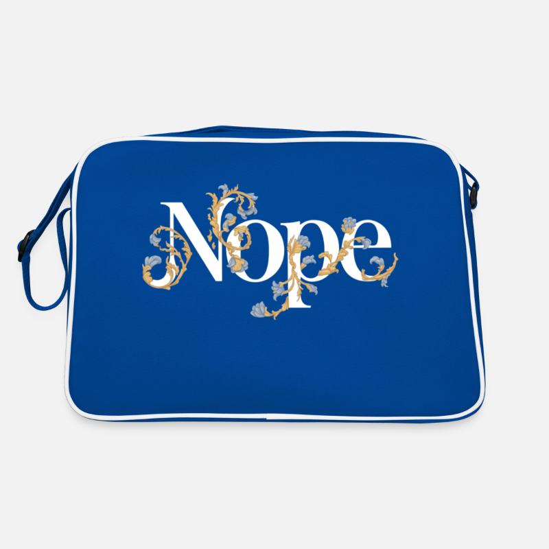 Conception typographique Nope élégante Sac Retro