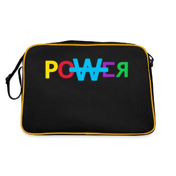 Power Music Grafik Power Music Graphic - Retro Tasche - Schwarz/Gold - Hinten