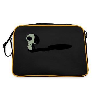 Pilzkopf - Retro Tasche - Schwarz/Gold - Hinten