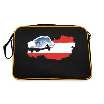 Österreich Goggles - Retro Tasche - Schwarz/Gold - Hinten