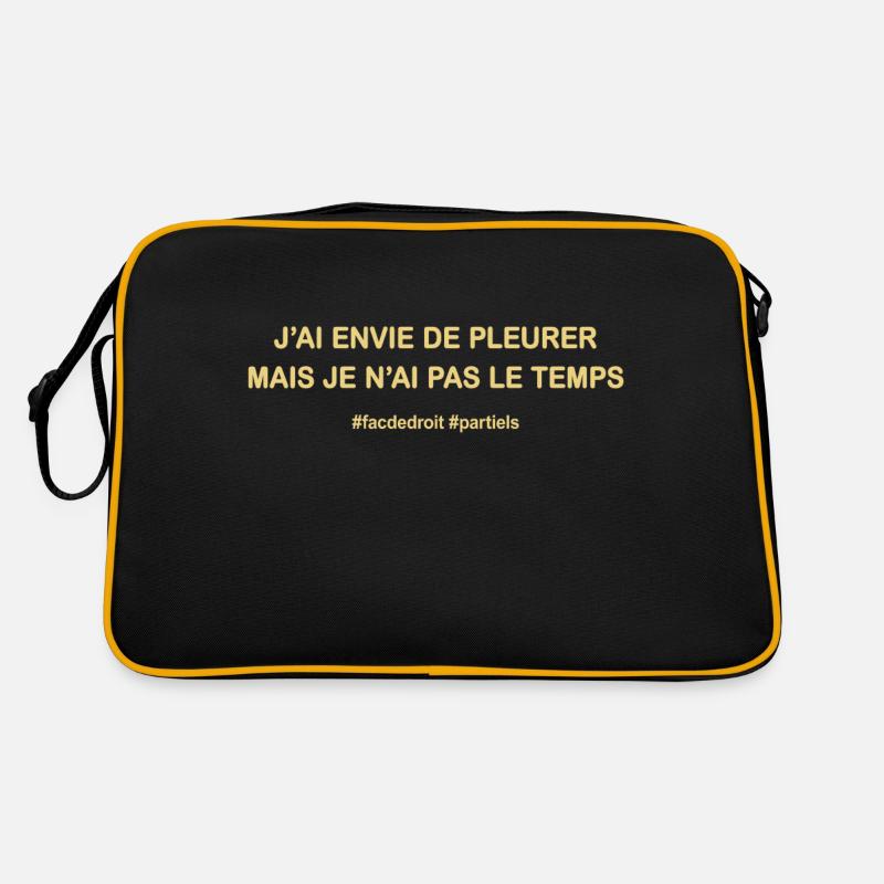 Pas le temps - Sac Retro - noir/or