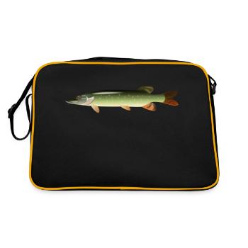 fish15 - Retro Tasche - Schwarz/Gold - Hinten