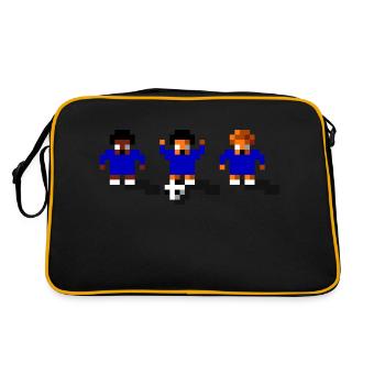 Soccer Blue - Retro Bag - black/gold - Back