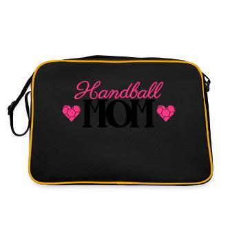 Handball Mom - Retro Tasche - Schwarz/Gold - Hinten