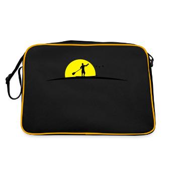 Stand Up Paddeln - Retro Tasche - Schwarz/Gold - Hinten