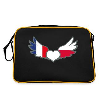 Drapeaux Français et polonais France Pologne II - Sac Retro - noir/or - Dos