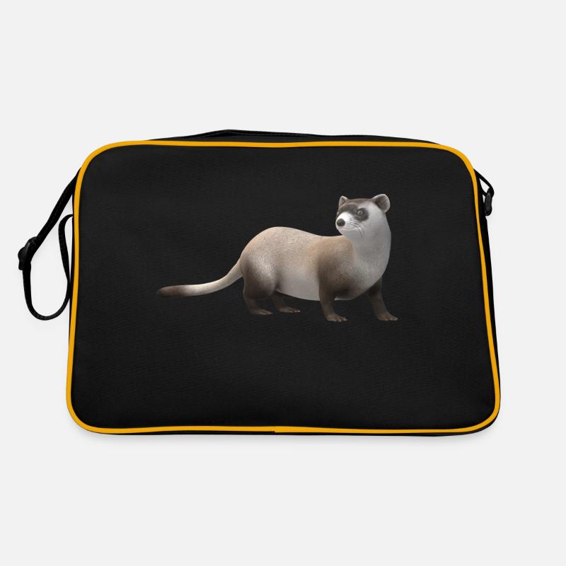 3D Wiesel - Retro Tasche - Schwarz/Gold