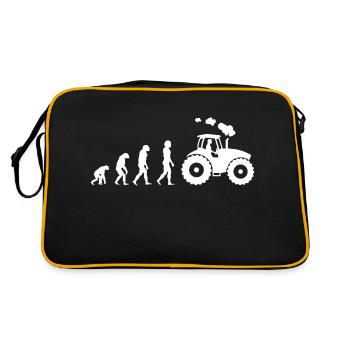 Traktor Evolution - Retro Tasche - Schwarz/Gold - Hinten