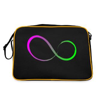 Infinity Sign Infinity Symbol Design - Sac Retro - noir/or - Dos