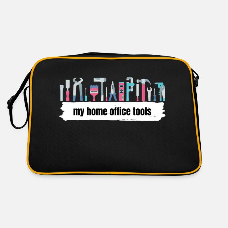 Werkzeug Home Office Design - Retro Tasche - Schwarz/Gold