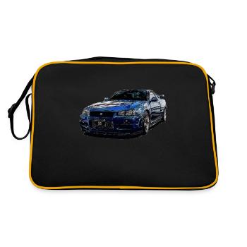 Skyline GTR - Retro Tasche - Schwarz/Gold - Hinten
