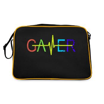 SPIELER - Retro Tasche - Schwarz/Gold - Hinten