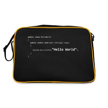 JAVA Hello World - Retro Bag - black/gold - Back