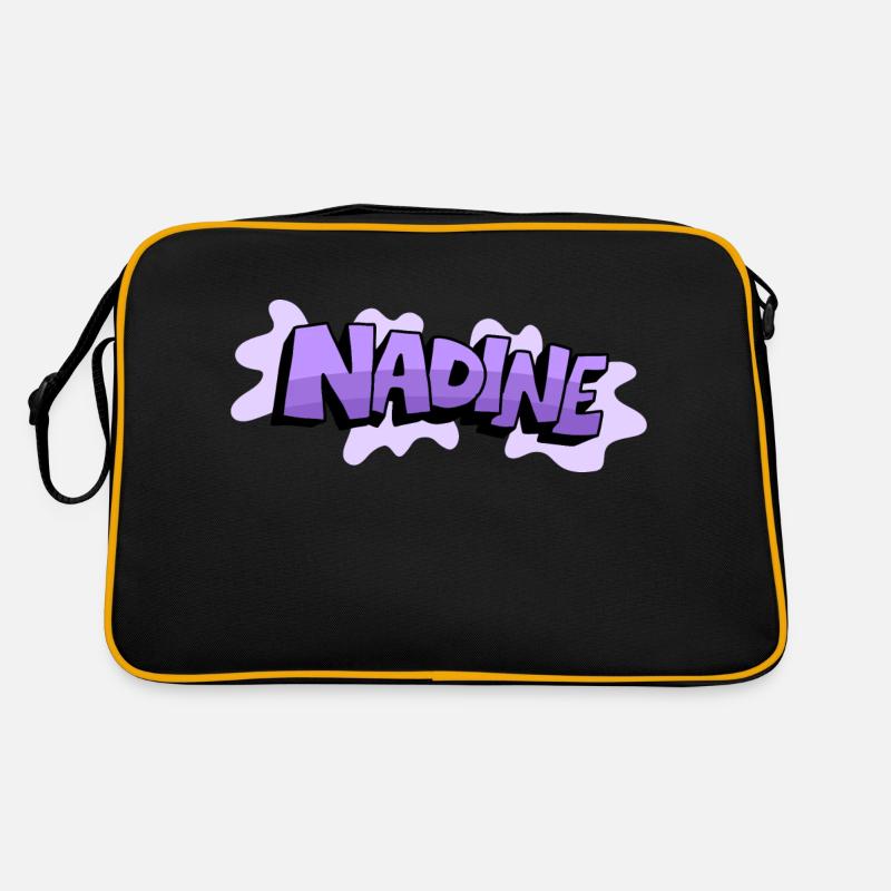 Grafitti Name Nadine - Retro Bag - black/gold