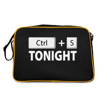 Save (Ctrl + S) tonight - Retro Bag - black/gold - Back