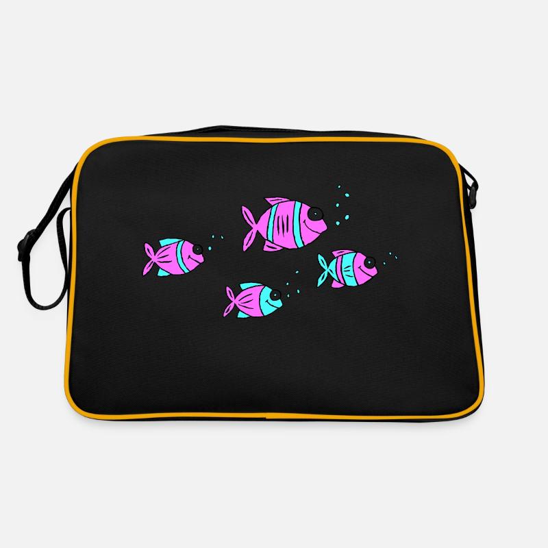 Poisson Cichlide Eau Mer Graffiti Dessin Sac Retro