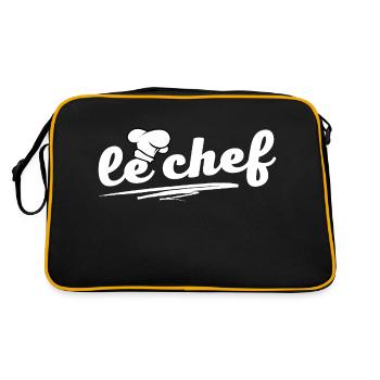 le chef homme cuisinier cuisinier pâtissier - Sac Retro - noir/or - Dos