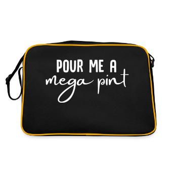 Pour Me a Mega Pint - Retro Bag - black/gold - Back