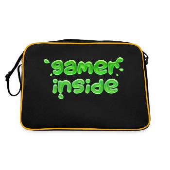 GAMER INSIDE - Retro Bag - black/gold - Back