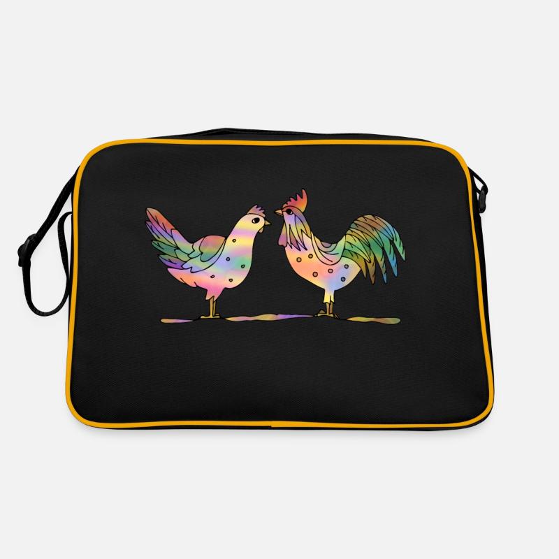 Henne und Hahn Retro Tasche