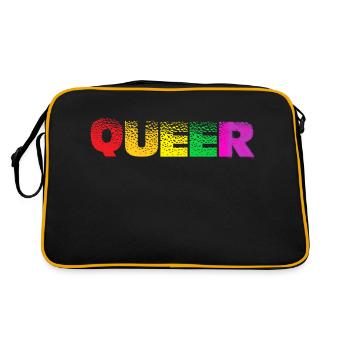 Queer - Retro Tasche - Schwarz/Gold - Hinten