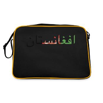 Afghanistan écrit en pachto et en dari - Sac Retro - noir/or - Dos