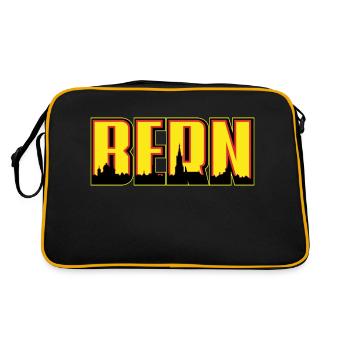 Bern - Retro Tasche - Schwarz/Gold - Hinten