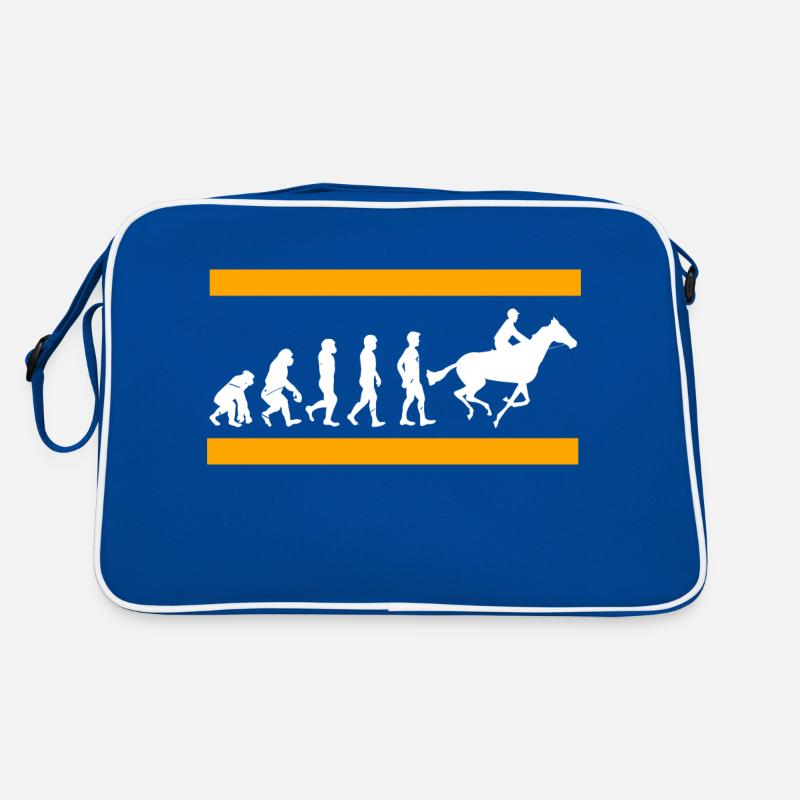 Cool retro evolution d’un coureur de chevaux drôle Sac Retro
