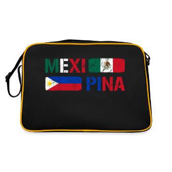Philippines Filipina Mexique Heart DNA I Cadeau - Sac Retro - noir/or - Dos