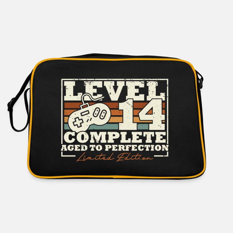 14 Birthday Level 14 Complete 14 Years Gift Retro Bag
