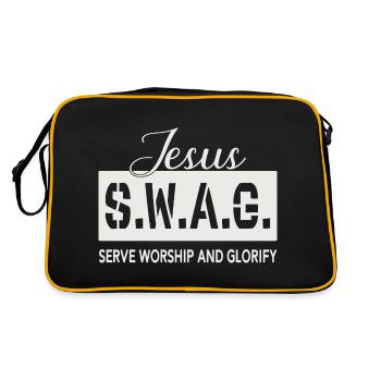 Jésus Swag - Sac Retro - noir/or - Dos