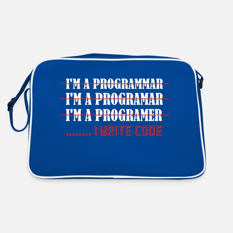 I'm A Programmar ........ I Write Code Software Co Retro Tasche