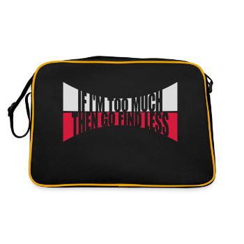 if im too much - Retro Bag - black/gold - Back