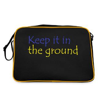 Keep it in the ground Lützerath Spruch - Retro Bag - black/gold - Back