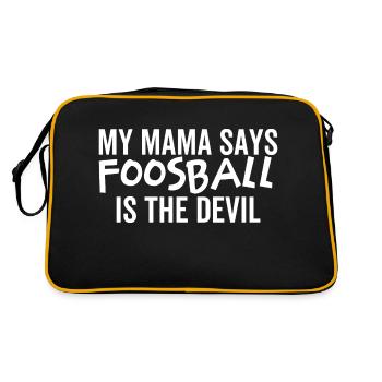 My Mama Says Foosball is The Devil - Retro Bag - black/gold - Back