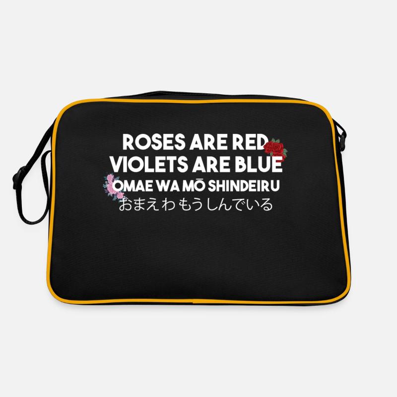 roses are red anime poem Retro Bag
