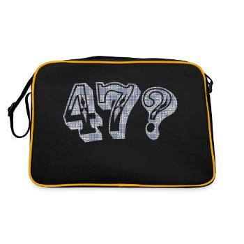 47? - Retro Tasche - Schwarz/Gold - Hinten