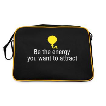 Attirer les ondes positives - attirer le bien - Sac Retro - noir/or - Dos