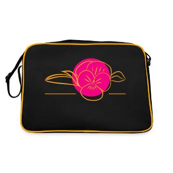 Fleur Plante à fleurs - Sac Retro - noir/or - Dos