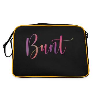 Bunt - Retro Tasche - Schwarz/Gold - Hinten