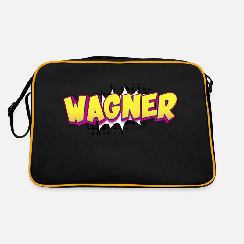 Wagner Custom Name Comic Book Style Pop Art, Retro Tasche