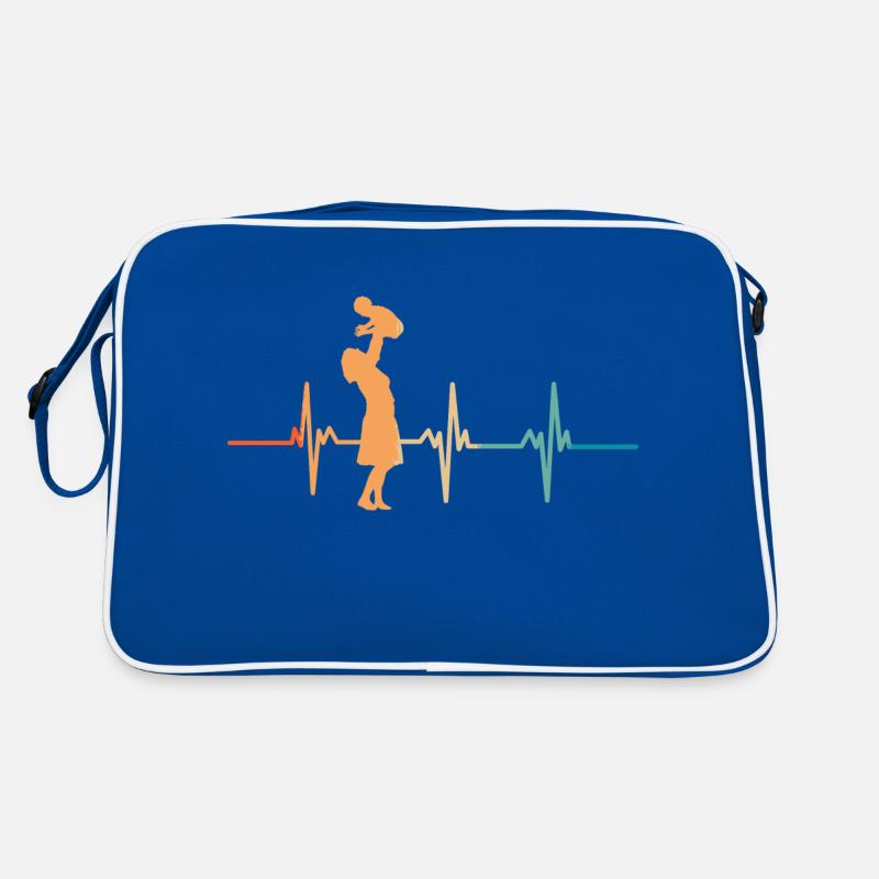 Herzschlag Mama Retro Tasche