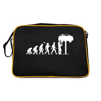Evolution - Auto - KFZ Mechaniker - Schrauber - Retro Tasche - Schwarz/Gold - Hinten