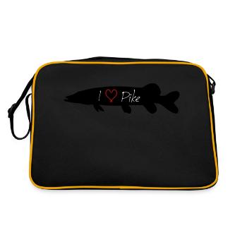 I Love Pike en noir - Sac Retro - noir/or - Dos
